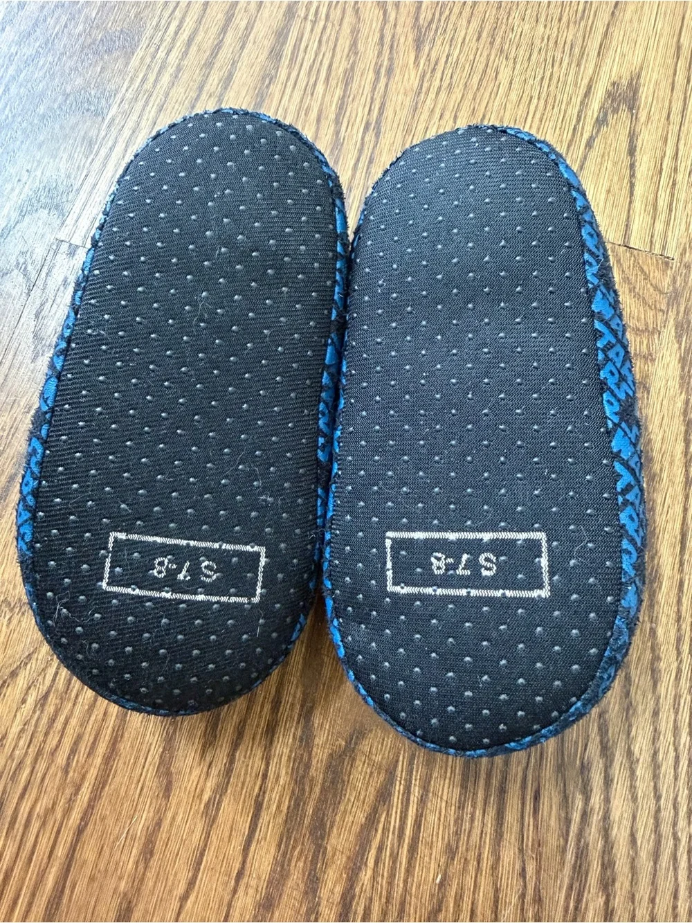 Star Wars R2-D2 Plush Slippers, Black & Blue, toddler size 7-8
